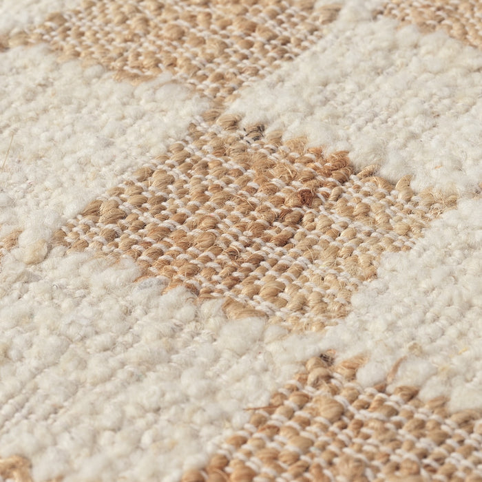Check Wool Jute Rug