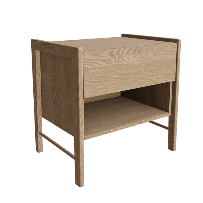 Frida 1-Drawer Walnut Nightstand
