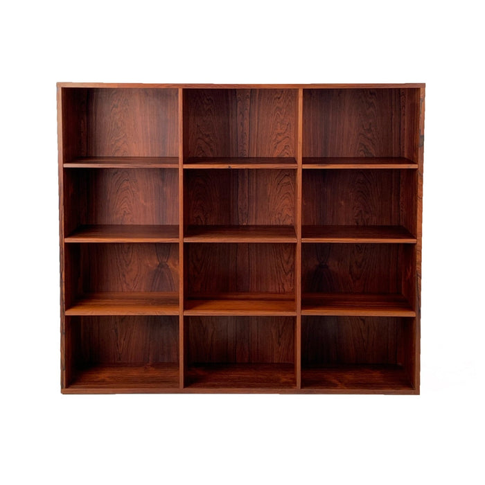 Vintage Rosewood Wall Mounted Bookcase